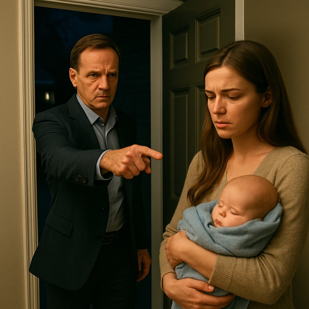 Femme tenant un nourrisson avec tristesse