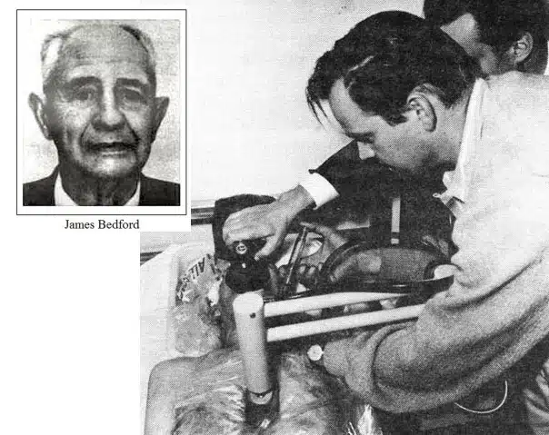 Schéma ou photo historique d'un des premiers réservoirs de cryoconservation