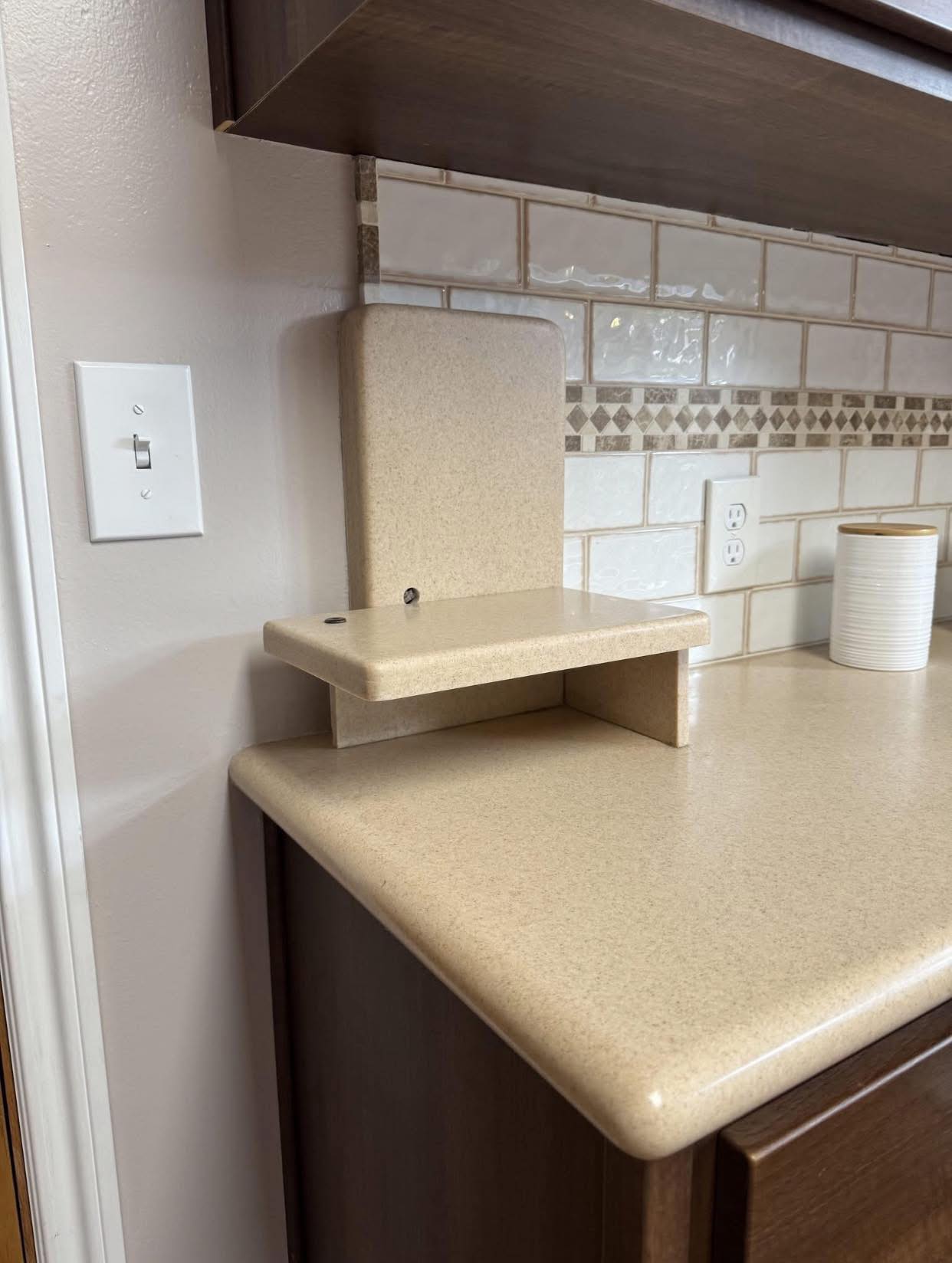 Empty telephone shelf in modern home