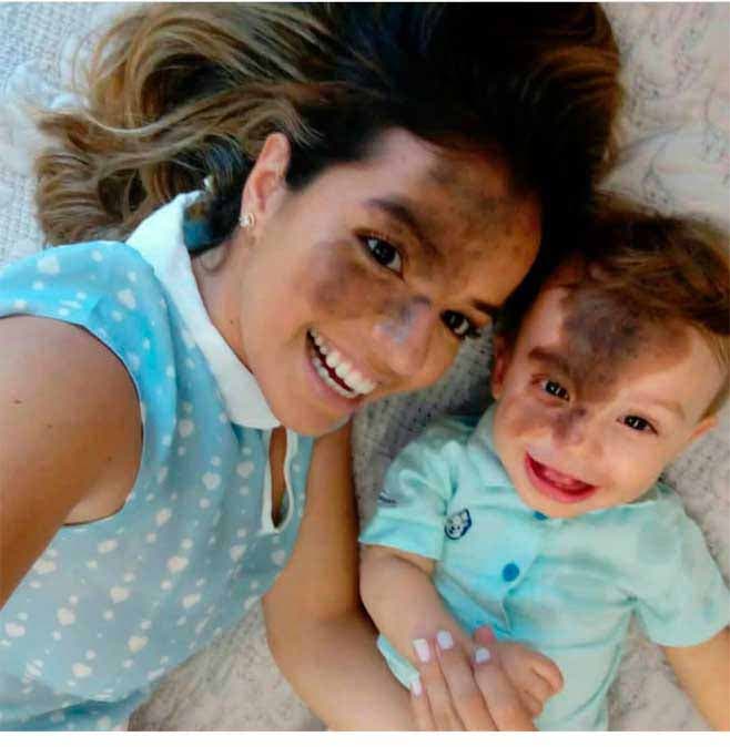 Carol Giraldelli et son fils