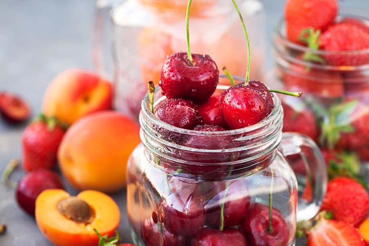 Cerises en bocaux 