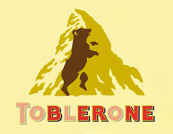 La ville de bern dans le nom du chocolat toblerone 
