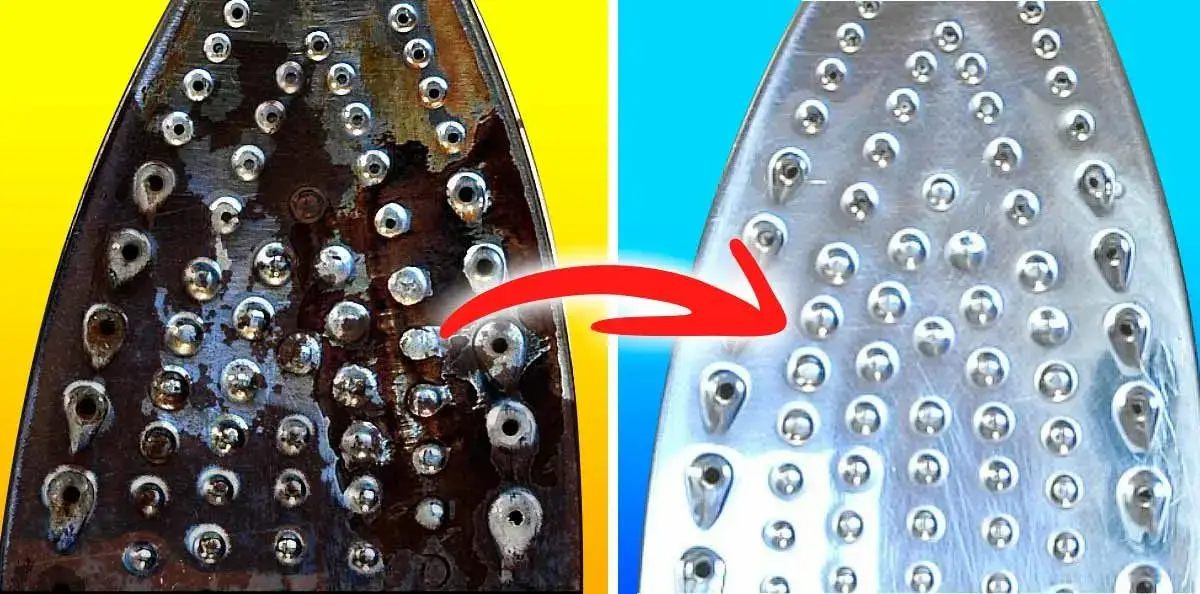 Fer à repasser propre posé sur une planche à repasser