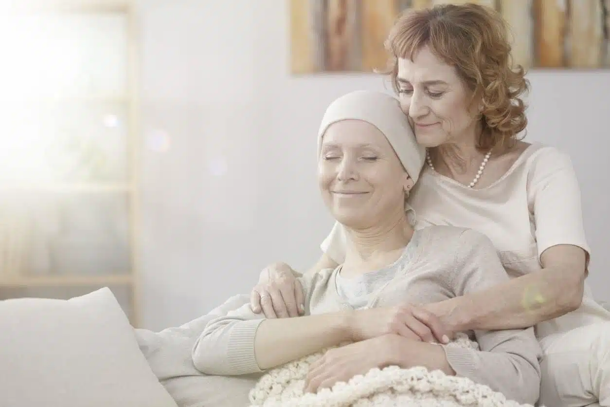 Personne malade recevant du soutien