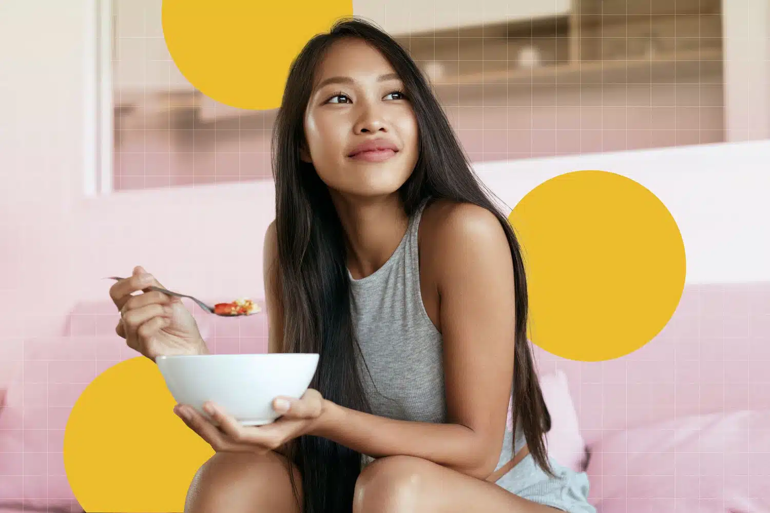 Préparation diététique d'œufs durs et pain complet