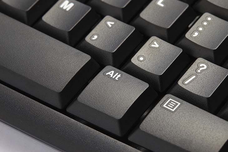 Touche alt du clavier 