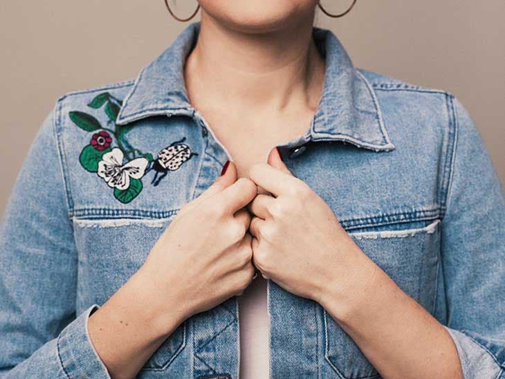 Veste en jean brodée