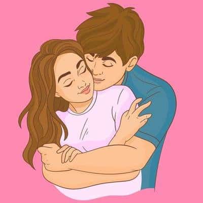 Couple enlacé