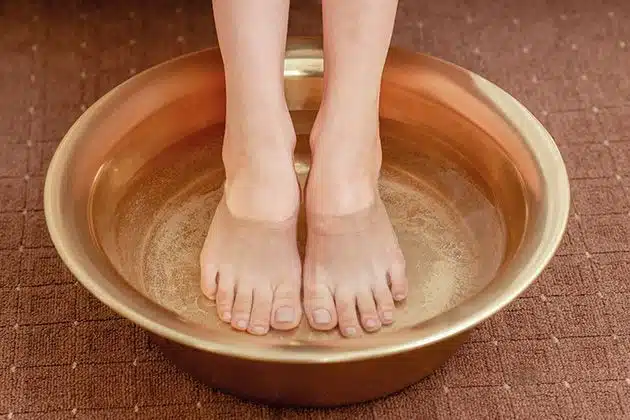 Bain de pieds relaxant