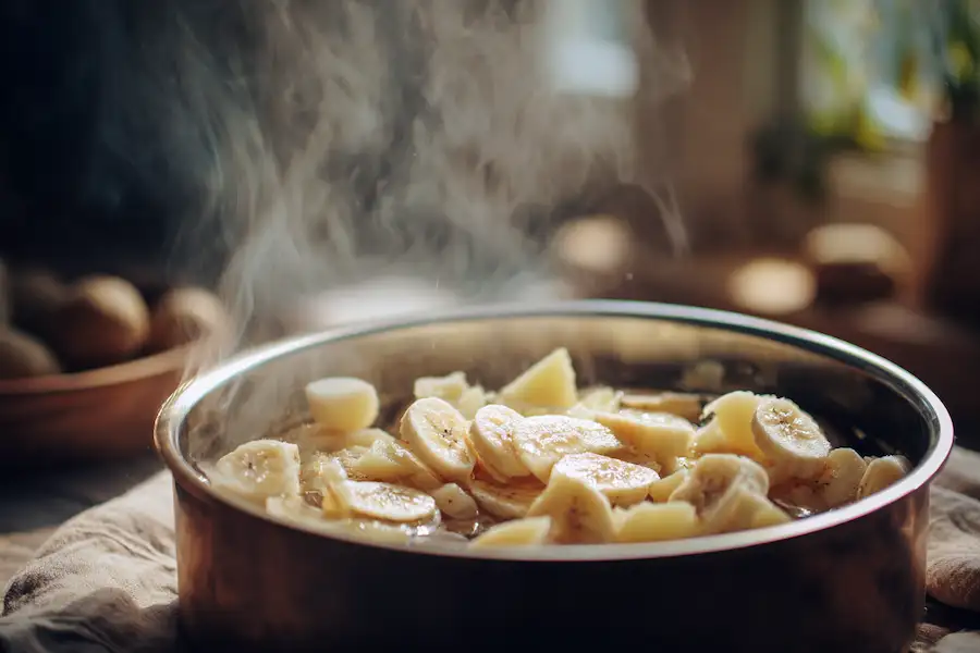 Recette de crème maison à la banane et pomme de terre