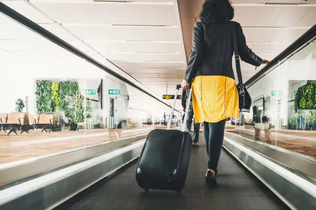 Valise fermée avec cadenas