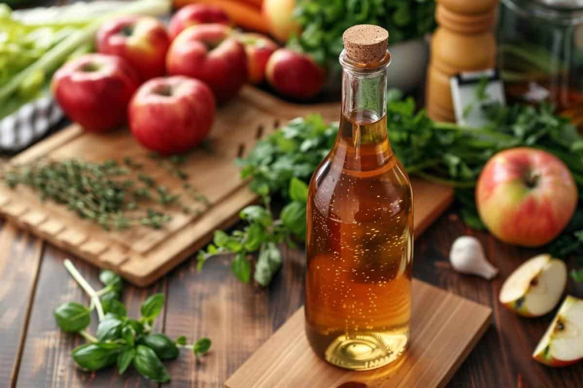 bouteille de vinaigre de cidre