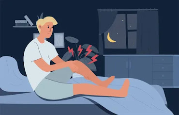 Homme se réveillant avec une crampe