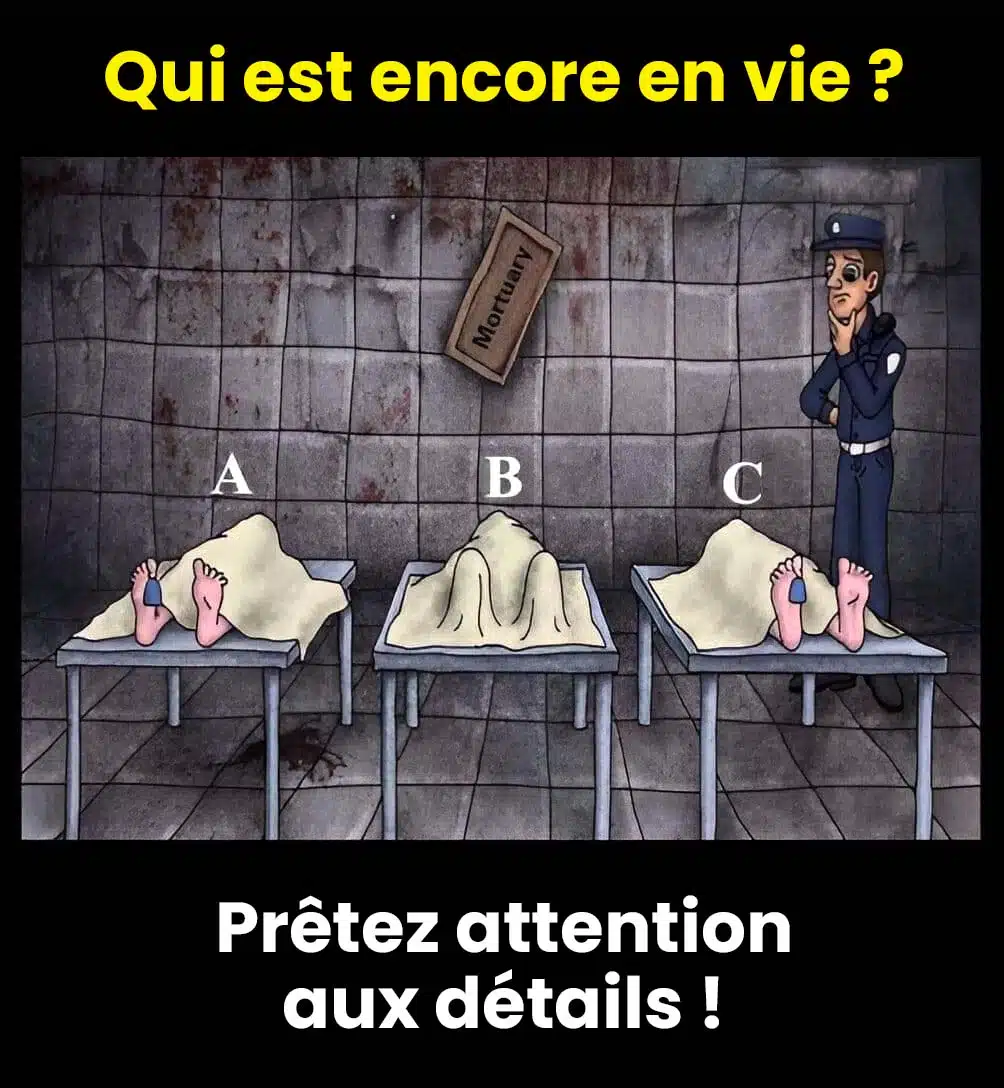 Scène énigmatique avec trois personnages immobiles