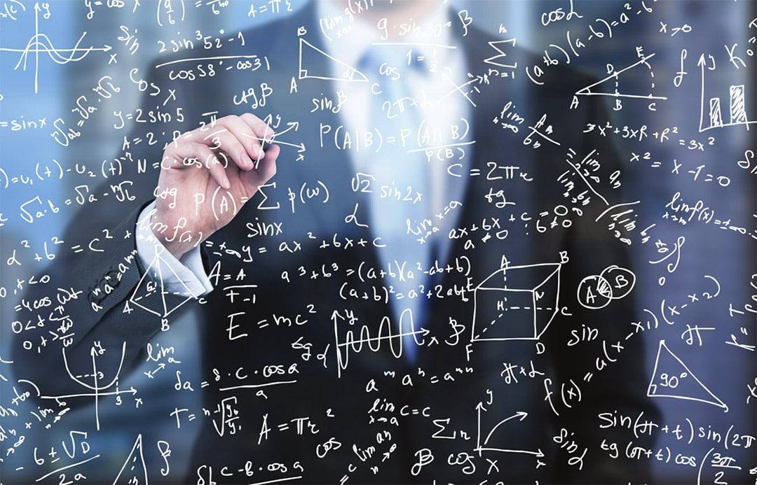 Illustration d'un cerveau mathématique