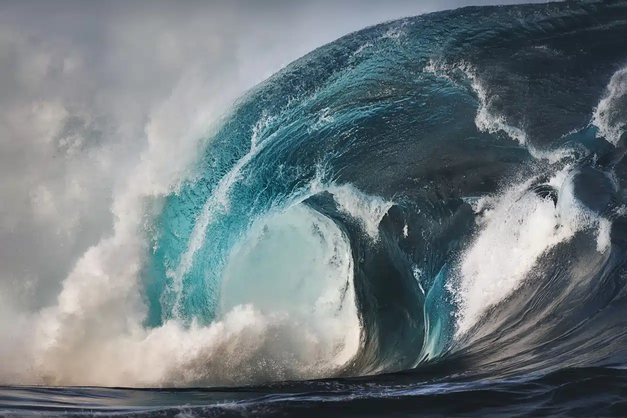 Vague géante en mer