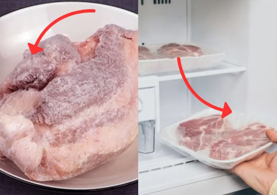 Méthode de décongélation rapide avec deux casseroles