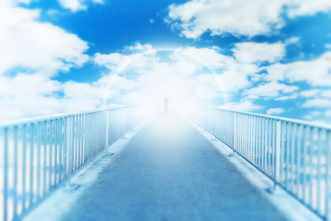 Illustration conceptuelle d'une expérience de mort imminente