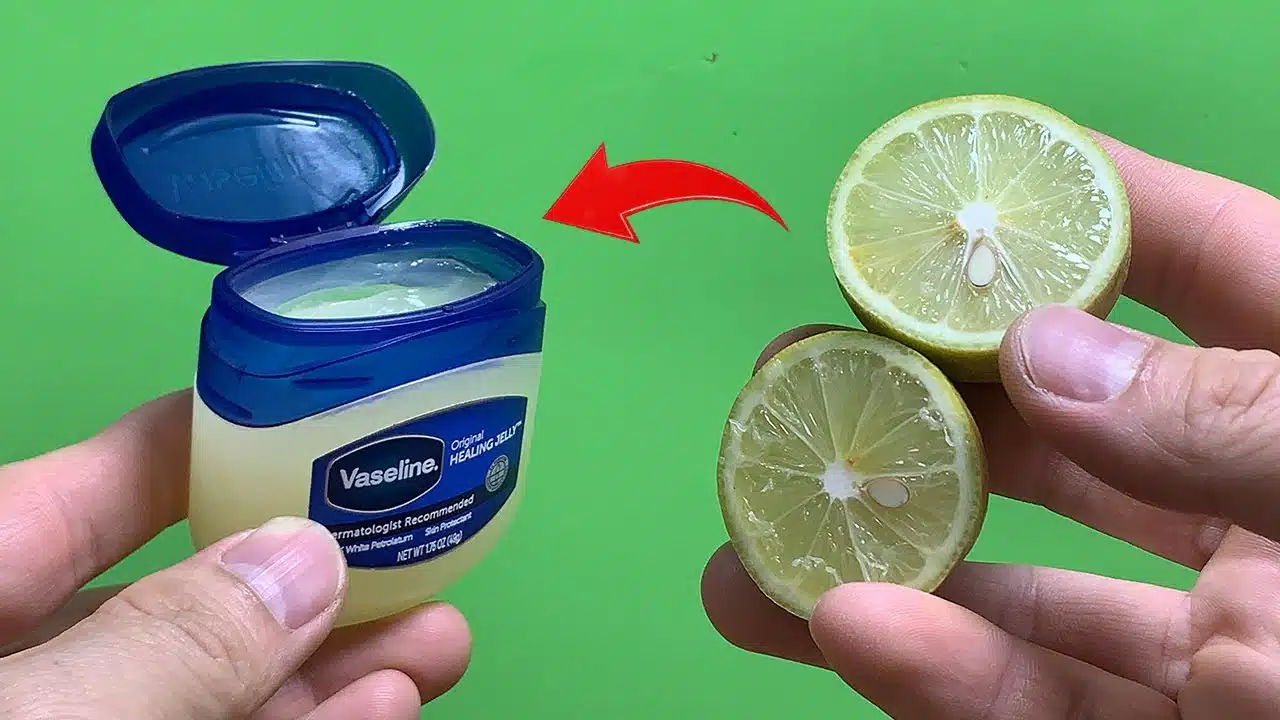 Comparaison visuelle entre la vaseline et le citron