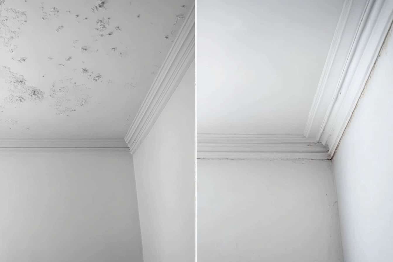 Transformation d'un mur avant et après traitement anti-humidité