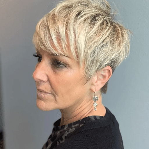Différentes variantes de coupe pixie