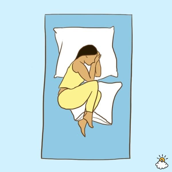 Personne dormant sur le côté gauche