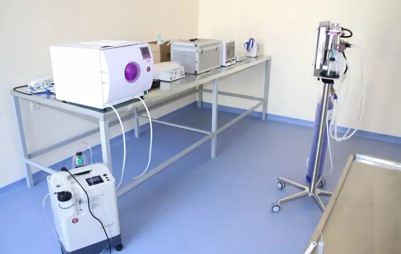 Cérémonie improvisée à la clinique vétérinaire