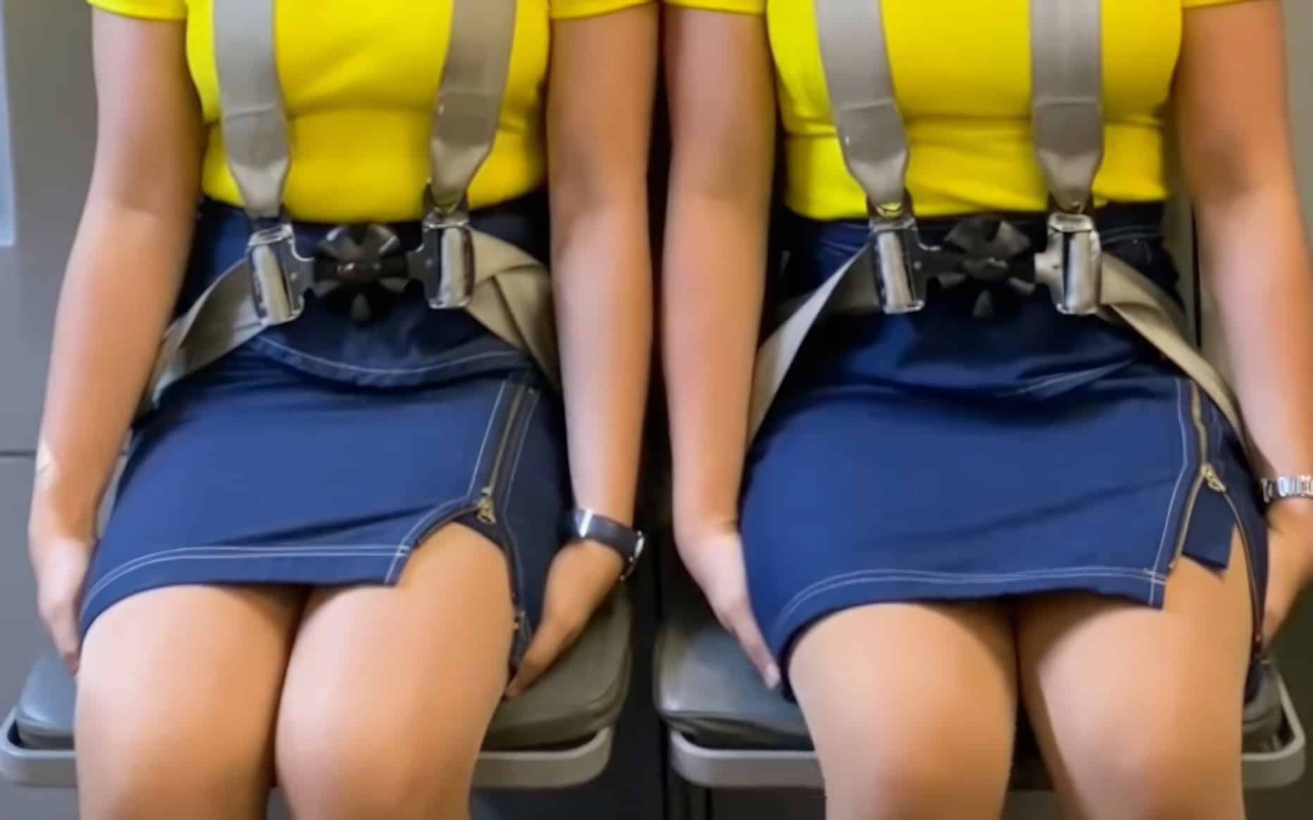 Position de sécurité des membres d'équipage pendant l'atterrissage