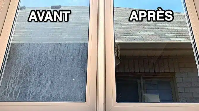 Nettoyage de vitres avec des produits naturels